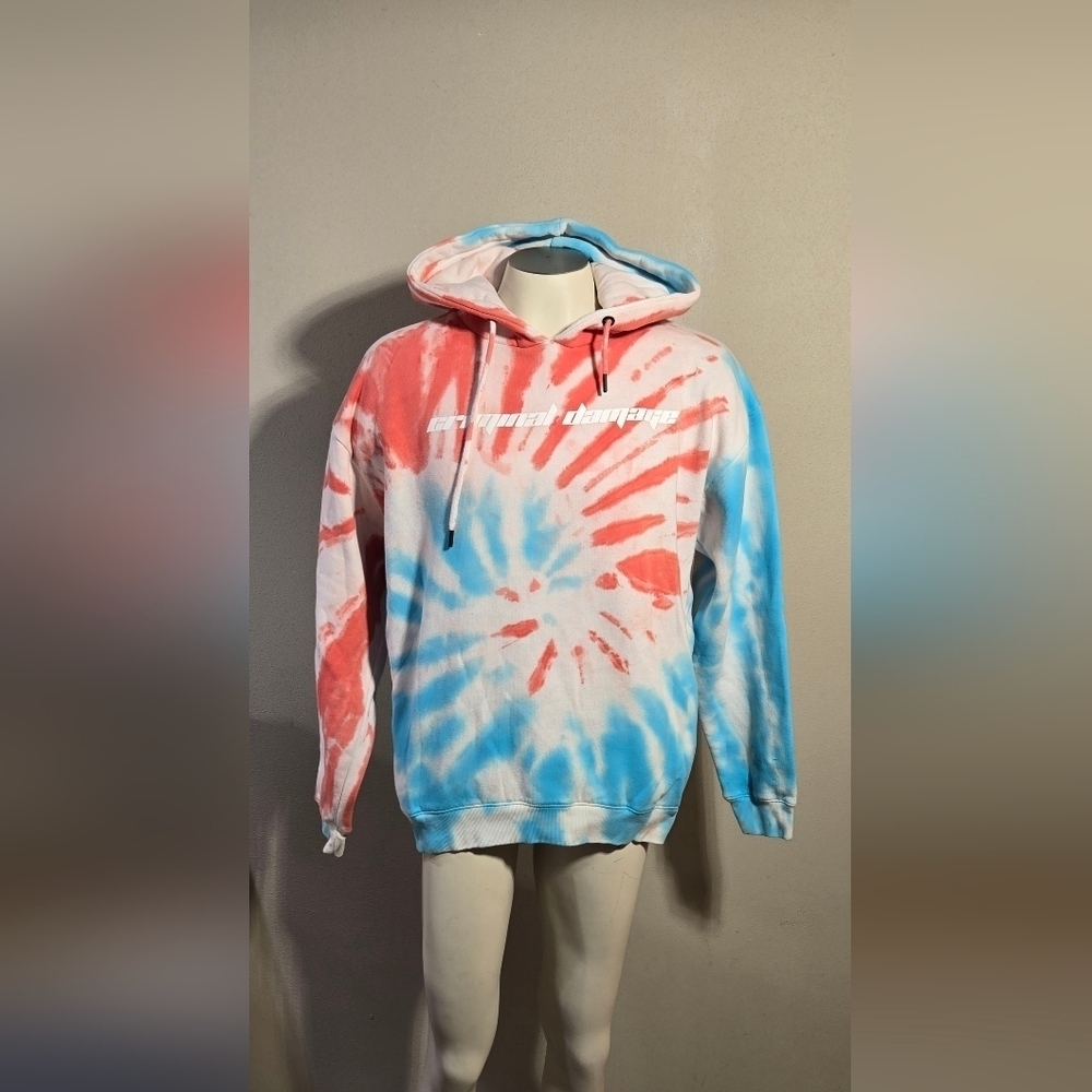 CRIMINAL DAMAGE London Tie Dye Hoodie Size Large